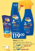 Nivea Sun Kids Swim & Play Lotion-150ml Or SPF 50 Moisturising Lotion-200ml Each
