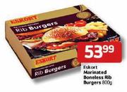 Eskort Marinated Boneless Rib Burgers - 800g