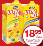 Danone Ultra Mel Vanilla Custard-1L Each