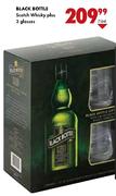 Black Bottle Scotch Whisky Plus 2 Glasses-750ml