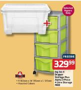 Big Jim 4 Drawer Storage Plus Alpha 3 Piece 4ltr Storage Free