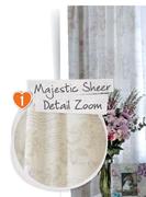 Majestic Sheer Lined Voile 230x218cm-Each