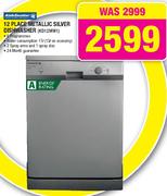 Kelvinator 12 Place Metallic Silver Dishwasher(KD12MM1)