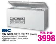 KIC White Chest Freezer-560Ltr(KCG570)