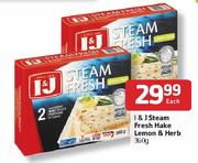 I & J Steam Fresh Hake Lemon & Herb-360g Each