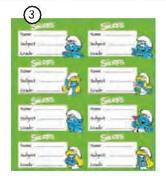 Smurfs Book Labels-Per 16 Pack