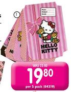 Hello Kitty A4 Precut Book Covers-Per 5 Pack