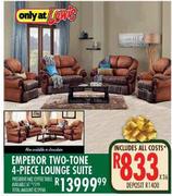 Emperor Two-Tone 4 Piece Lounge Suite
