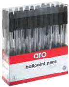 Aro Retractable Ballpens-Per 24 Pack