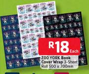 Zoo York Book Cover Wrap 3 Sheet Roll 500x700mm-Each