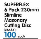 Superflex 6 Pack 230mm Slimline Masonary Cutting Disc-Each