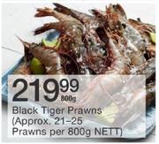 Black Tiger Prawns(Approx. 21-25 Prawns Per 800gm NETT)-800gm