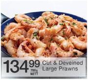 Cut & Deveined Large Prawns-700gm NETT