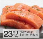 Norwegian Salmon Fillets-Per 100gm