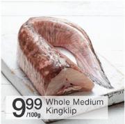 Whole Medium Kingklip-Per 100gm