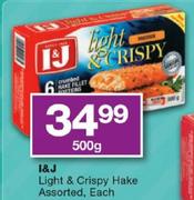 I&J Light & Crispy Hake-500g