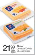 Clover Cheddar/Gouda Cheese Slices-200g Each