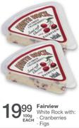 Fairview White Rock With Cranberries/Figs-100g Each