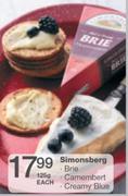 Simonsberg Brie/Camembert/Creamy Blue-125g Each