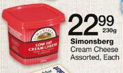 Simonsberg Cream Cheese Assorted - 230g Each