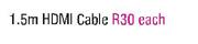 1.5m HDMI Cable Each
