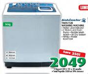 Kelvinator Twin Tub Washing Machine-14kg(KL14TT2W)