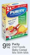 Purity 2nd Foods Baby Cereal Mix With Milk-200gm