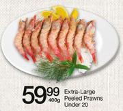Extra-Large Peeled Prawns Under 20-400Gm