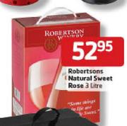 Robertsons Natural Sweet Rose-3Ltr Each