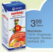 Nutrikids 100% Vrugtesap-mengsel, Verskeidenheid-200ml ELK