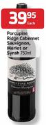 Porcupine Ridge Cabernet Sauvignon, Merlot Or Syrah-750ml Each