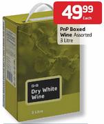 Pnp Boxed Wine-3ltr Each