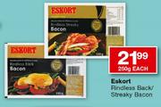 Eskort Rindless Back/Streaky Bacon-250g Each
