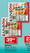 Rainbow Simply Chicken Weense Worsies Verskeidenheid-1kg Elk