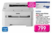 Brother Mono Laser Printer Plus Toner (HL-2130)