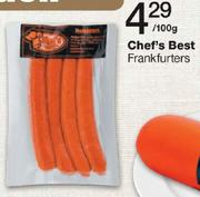 Chef's Best Frankfurters Per 100g