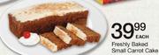 Freshly Baked Small Carrot Cake Each