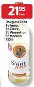 Douglas Green St Anna, St Claire, St Vincent Or St Morand - 750ml Each