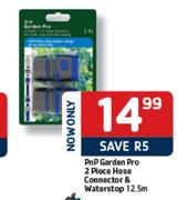 PnP Garden Pro 2 Piece Hose Connector & Waterstop-12.5m Each