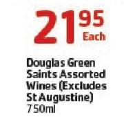 Douglas Green Saints Assorted Wines(Excludes St Augustine)-750ml