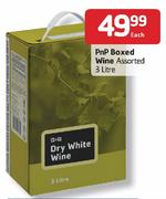 PnP Boxed Wine-3Ltr Each