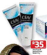 Olay Even & Smooth Face Wash-100g Each