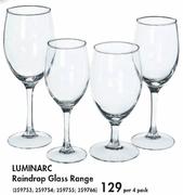 Luminarc Raindrop Glass Range-Per 4 Pack
