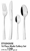 Style House 16 Piece Moda Cutlery Set-Per Set