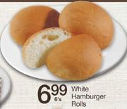 White Hambburger Rolls-6's