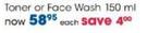 Cleaarasil Toner Or Face Wash-150Ml Each