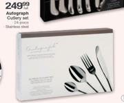 Autograph 24 Piece Stainless Steel Cutlery Set-Per Set