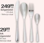 Eetgereistel 24 Stuk Vlekvrye Staal-Per Set