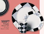Pringle 16 Piece Dinner Set Black & White-Per Set