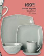 Stone 20 Piece Square Dinner Set-Per Set
